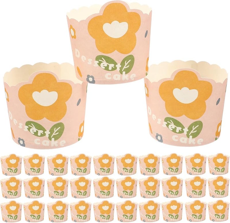 Large Heat Resistant Baking Cupcake Liners 50pcs Muffin Holders Oven Safe Paper Cups - Image 1