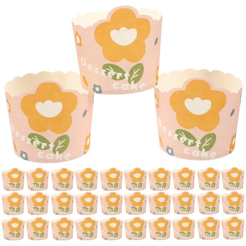Large Heat Resistant Baking Cupcake Liners 50pcs Muffin Holders Oven Safe Paper Cups - Image 2