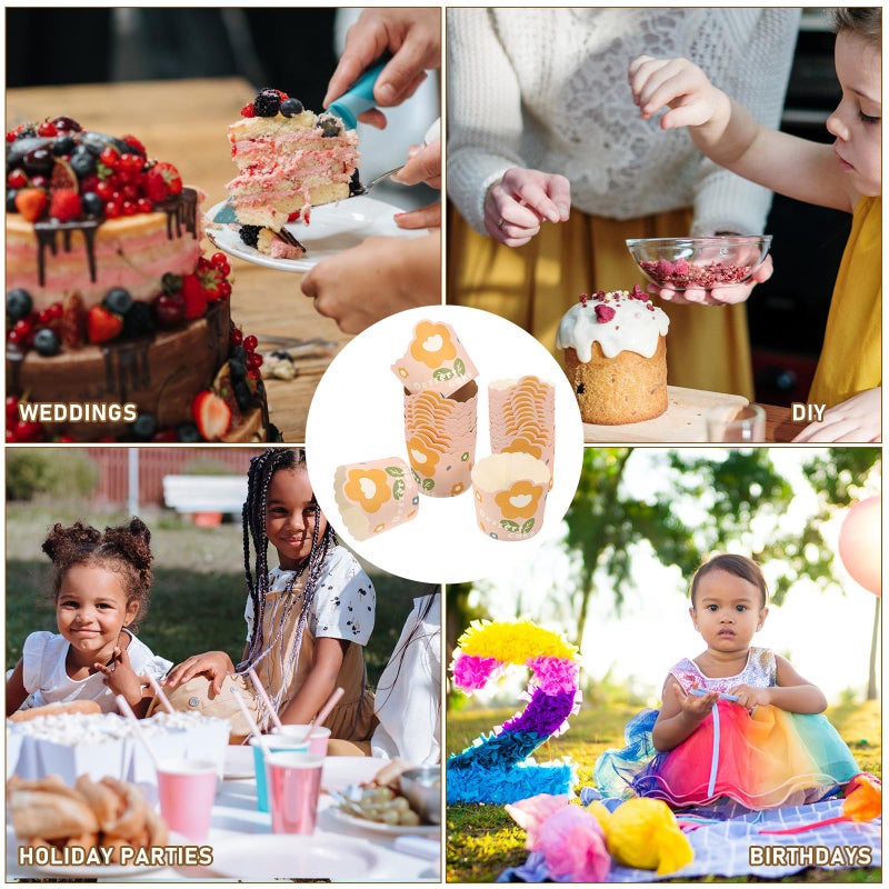 Large Heat Resistant Baking Cupcake Liners 50pcs Muffin Holders Oven Safe Paper Cups - Image 4