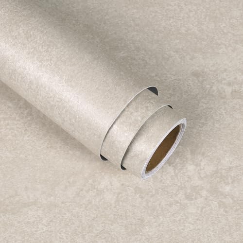 VaryStyle Beige Sandstone Marble Contact Paper for Countertops Peel and Stick Waterproof Removable Textured Granite Wallpaper for Kitchen Bathroom Counter Top Contact Paper for Cabinets 15.7"x118" - Image 1
