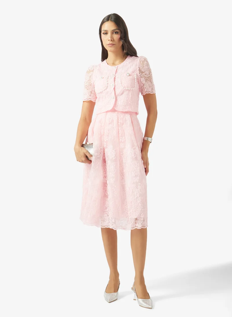 Ella  Lace Blouse & Skirt Set for Women | Best Price UAE