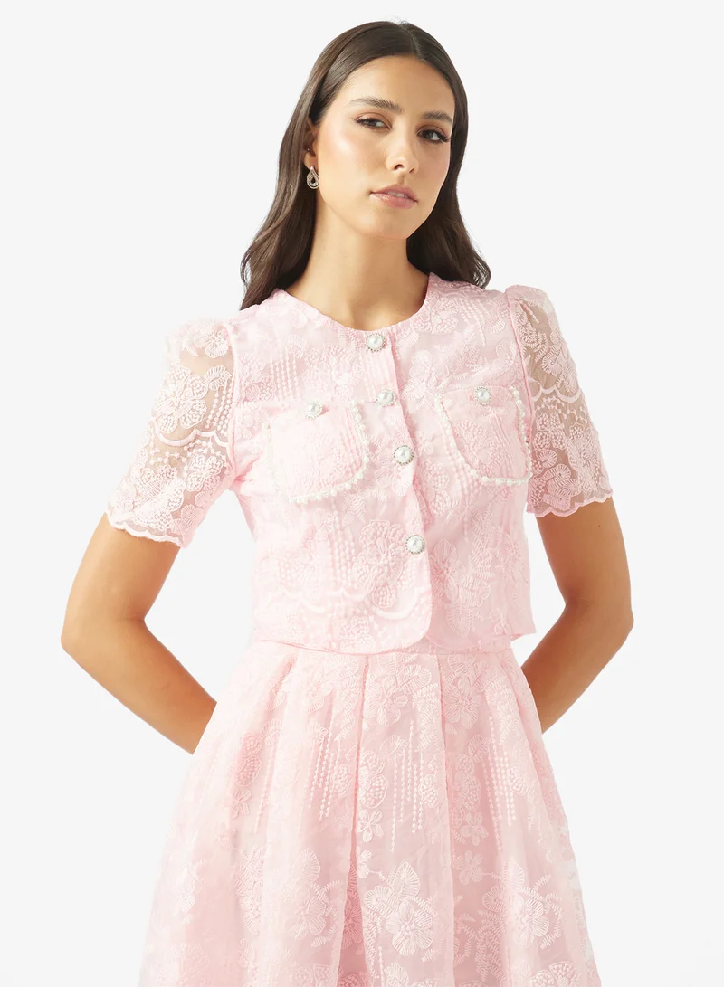 Ella  Lace Blouse & Skirt Set for Women | Best Price UAE