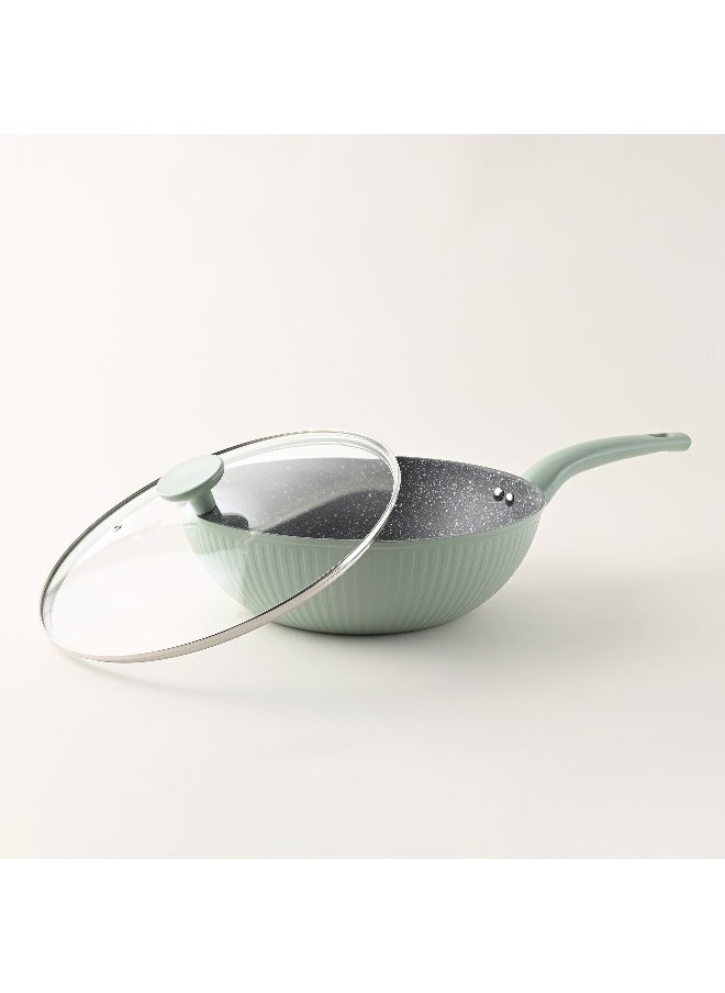 ALBERTO Alberto deep fry pan green Granite 30CM  - Image 3