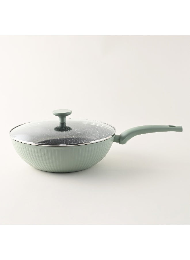 ALBERTO Alberto deep fry pan green Granite 30CM  - Image 4