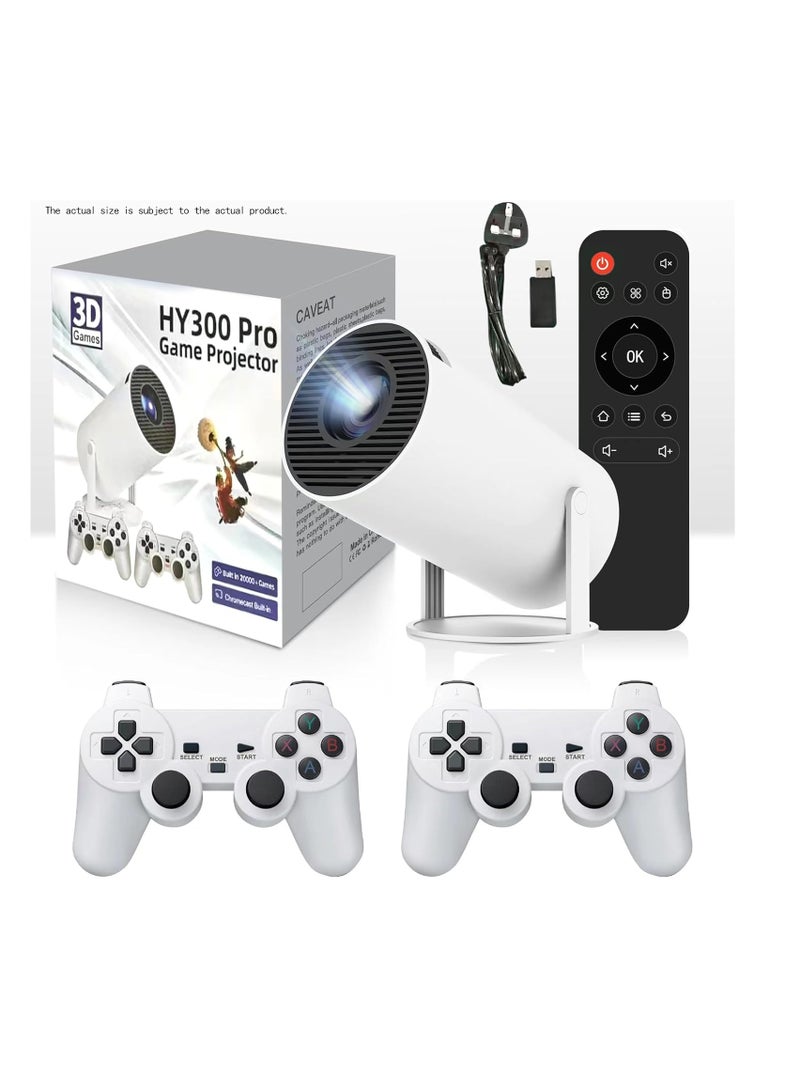 Smart Android 12 Mini Projector with 5G/6G WiFi & Bluetooth | 4K Supported Outdoor & Indoor Portable Projector | Built-in 10000+ Games for PS5/Switch | 1280x720 HD | USB | iOS/Android/Apple Compatible | White-B  - Image 5