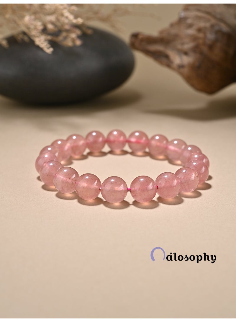 Nailosophy Rose Light Pink Quartz Bracelet: Gentle Love & Inner Peace - Image 3