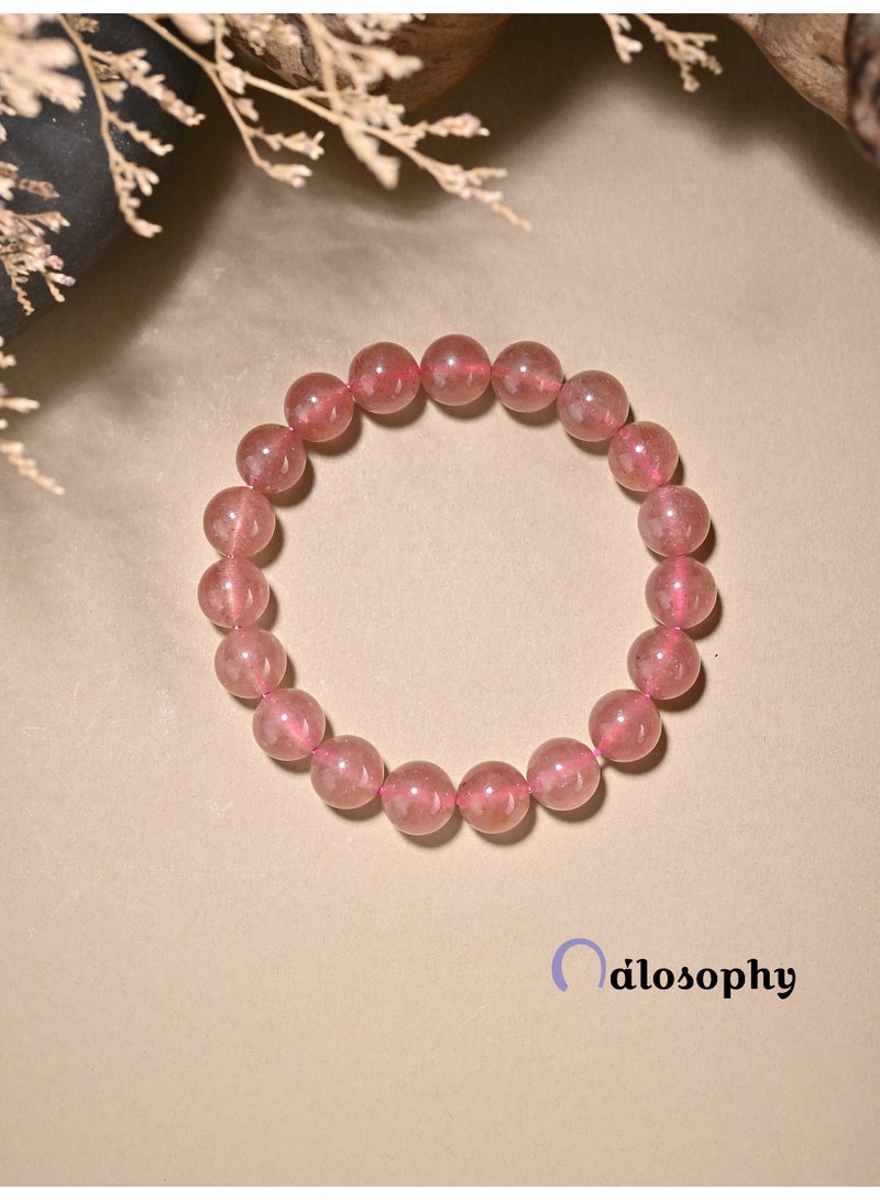 Nailosophy Rose Light Pink Quartz Bracelet: Gentle Love & Inner Peace - Image 2