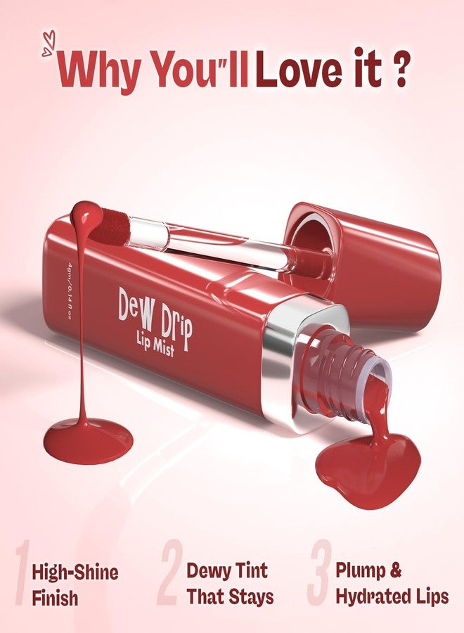 جلام 21 بخاخ الشفاه Glam21 Dew Drip | لمعان فائق ولون يدوم طويلاً | تركيبة خفيفة الوزن وغير لزجة | غني بحمض الهيالورونيك وزيت اللوز الحلو وخلاصة الخوخ | صبغة شفاه مغذية وعالية التصبغ | 4 غرام (كورال تشارم) - Image 4