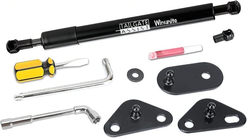 Winunite Compatible with 2015-2025 F150 Tailgate Assist – Stainless Steel Material, Quiet Controlled Descent, No More Slamming Down, No Drill Bolt-On Installation with All Tools Included - Image 1