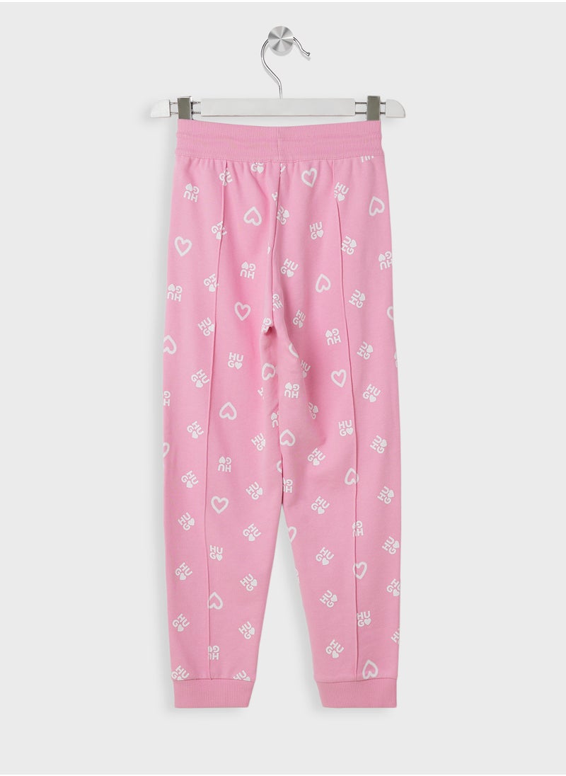 HUGO Kids Logo Aop Sweatpants  - Image 2