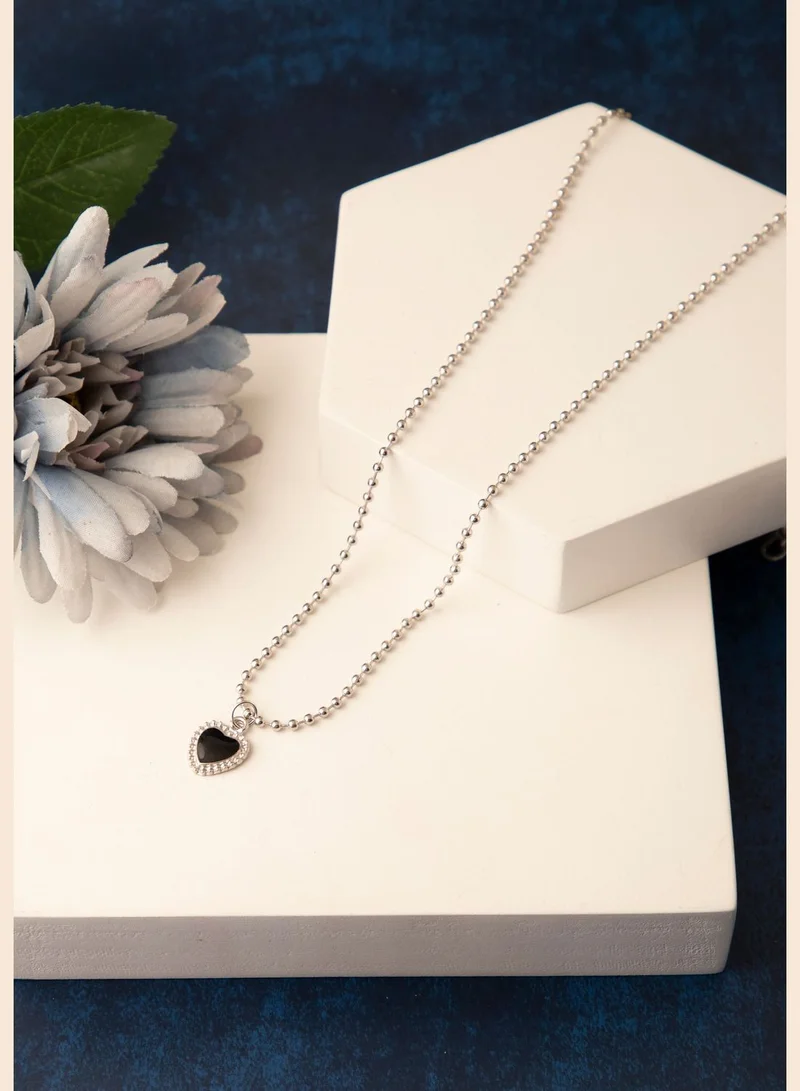 SOHI Silver Plated Designer Necklace