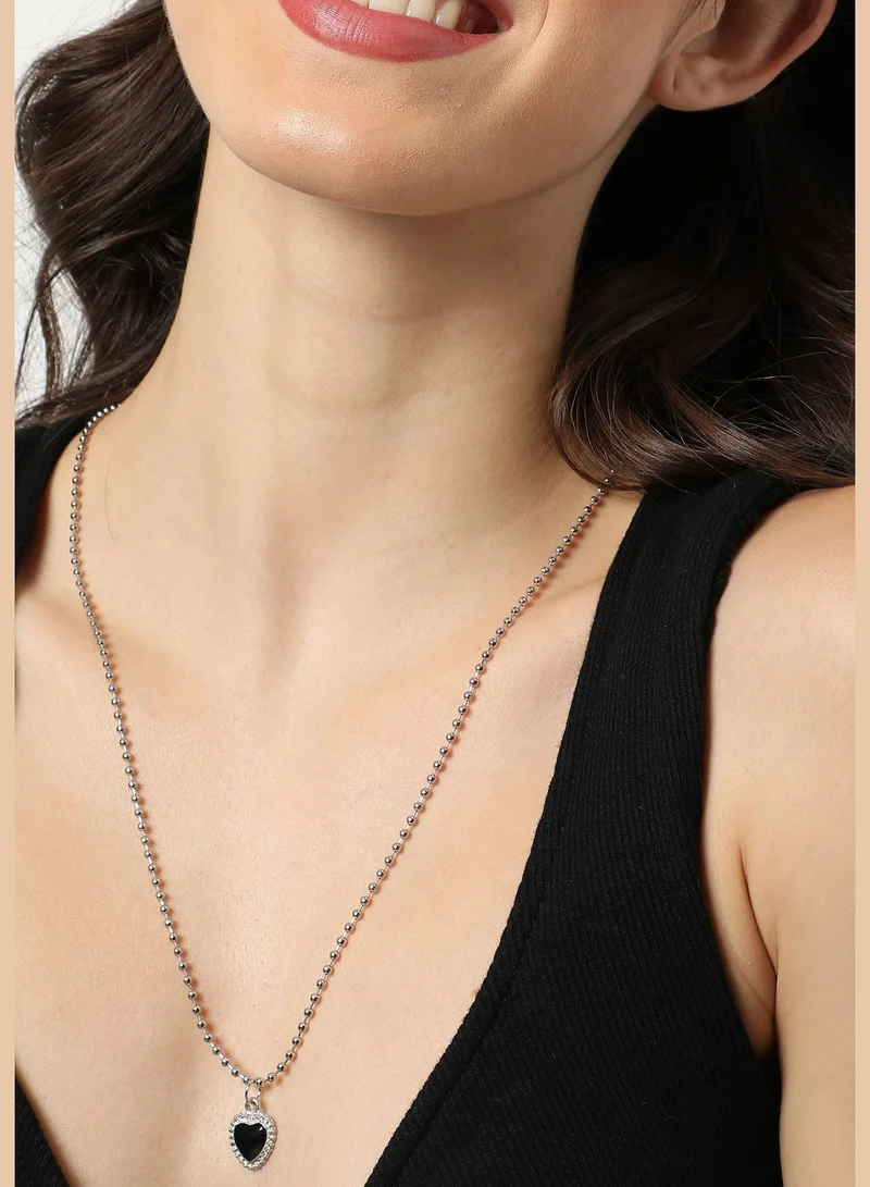 SOHI Silver Plated Designer Necklace