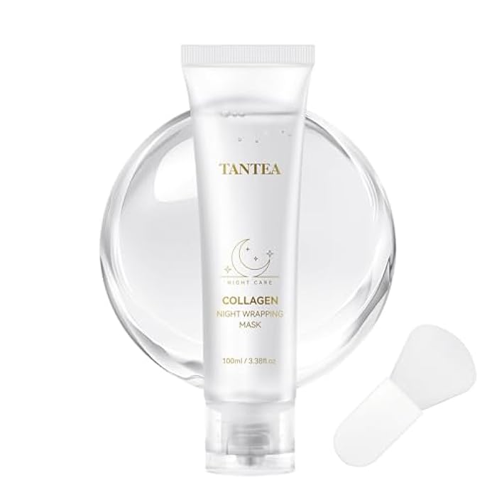 Tantea Collagen Night Wrapping Mask - Hydrating & Firming Overnight Face Mask for Pore Refinement, and Elasticity Boost - Gentle for All Skin Types - 100ml / 3.38fl oz - Image 1