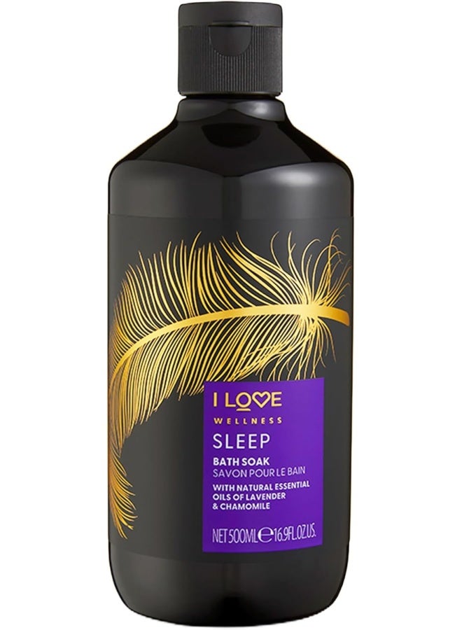 I Love Wellness Bath Soak Sleep | 500ml | Lavender & Chamomile Infused Soak | Vegan, Relaxing Aromatherapy for Better Sleep - Image 1