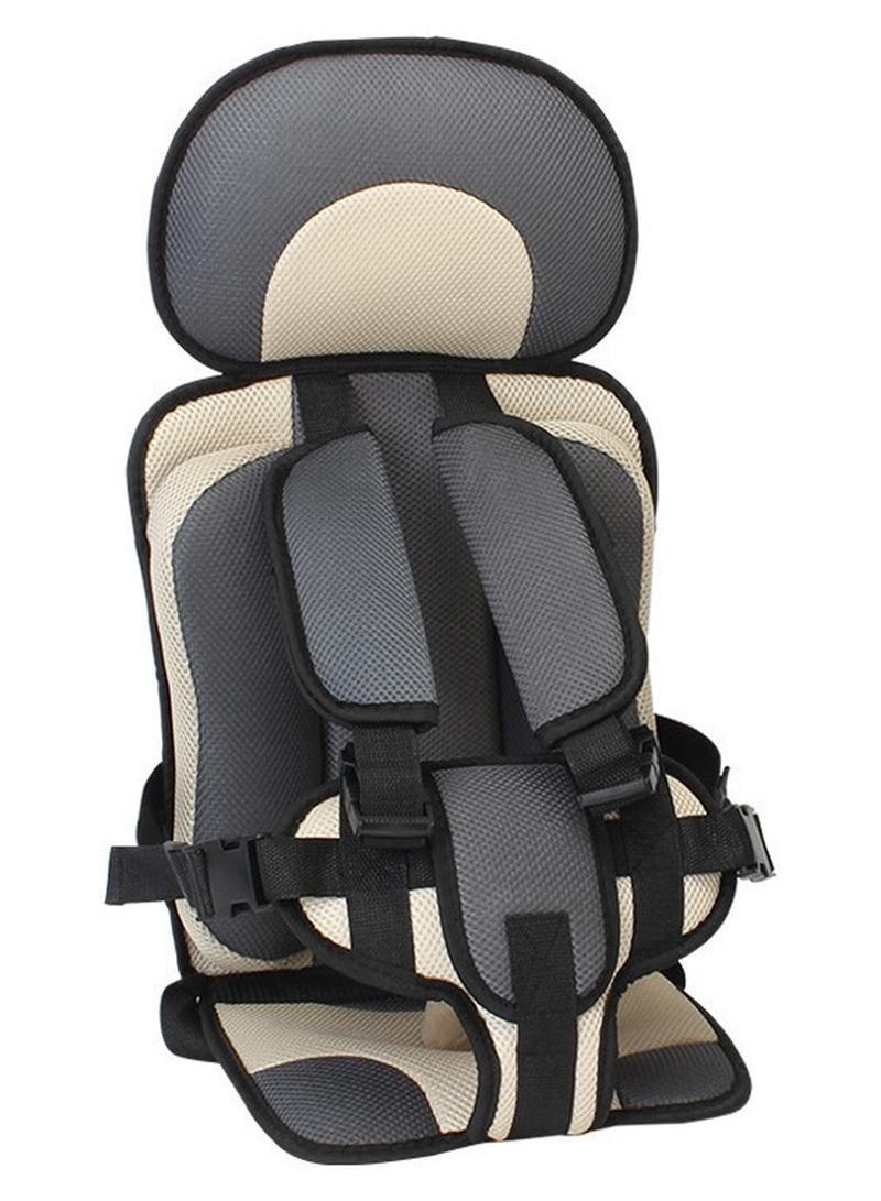 لو.بيبي.في  مقعد سيارة للأطفال محمول قابل للتعديل مع حزام أمان –  من عمر (0 الى 12 عاما ) لون أسود وبيج - Image 1