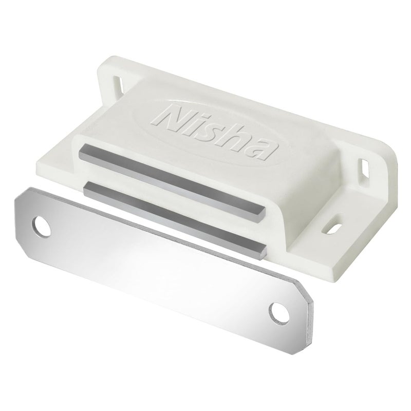IMPEX Nisha Stainless Steel Magnetic Door Catcher Multiple Uses Door Magnetic Stopper Holder for Cabinet Drawer Cupboard Door Stopper Pack of 10 - Image 1