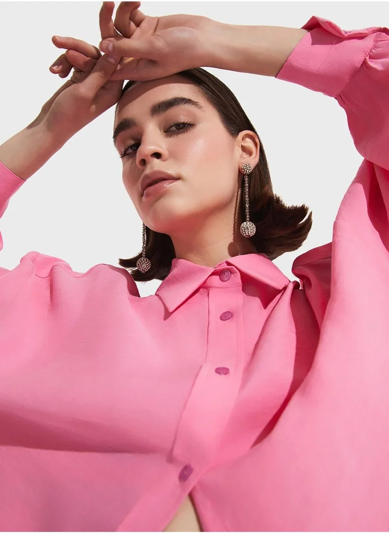 JUNE Tensel  Button Down Shirt