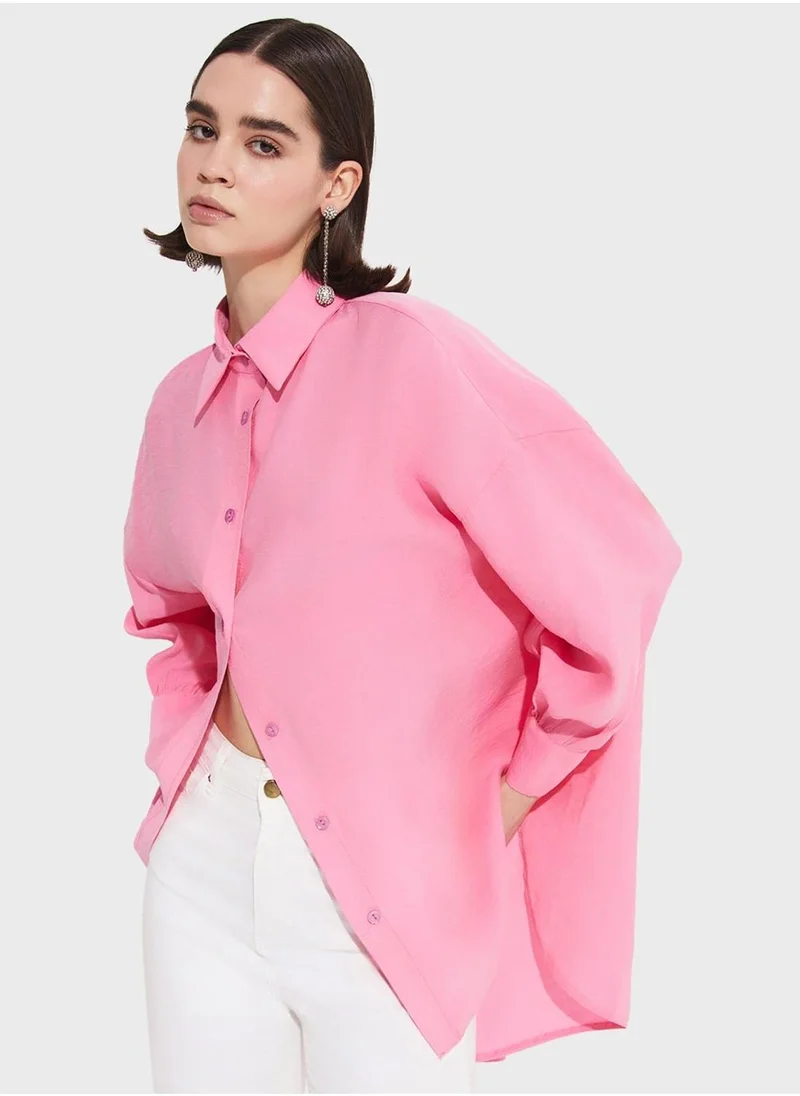 JUNE Tensel  Button Down Shirt