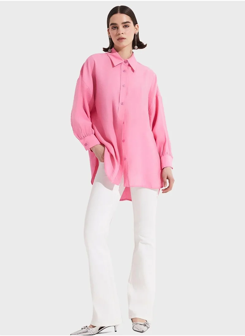JUNE Tensel  Button Down Shirt