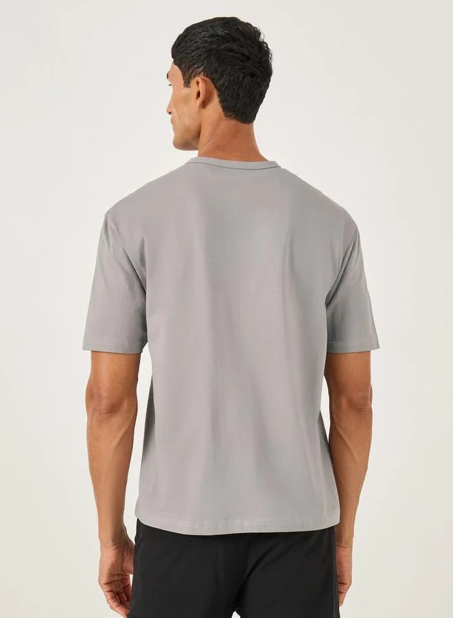 Styli Embroidered Oversized Round Neck T-Shirt