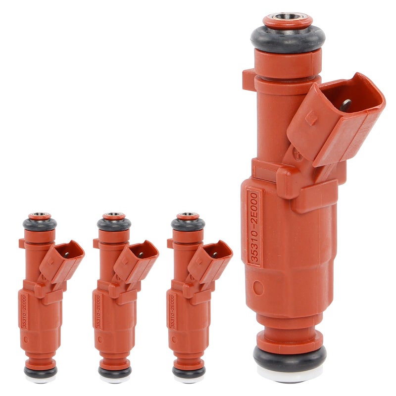 Gledewen 353102E000 Fuel Injector 18L 20L Compatible with 20112022 Hyundai Elantra Kona Veloster 20122024 Kia Soul Forte Seltos Replace 84212375 FJ1182 1581531 4Pcs 12 Holes - Image 2