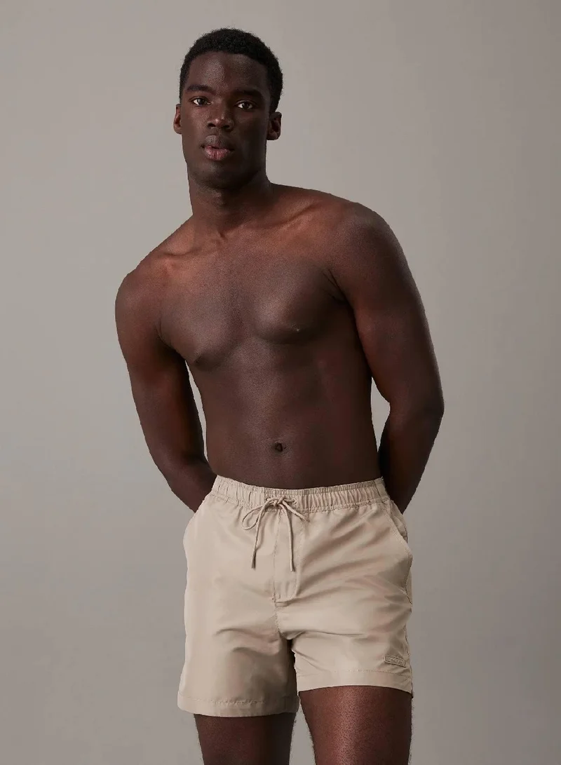 CALVIN KLEIN Medium Drawstring Swim Shorts - CK Refined