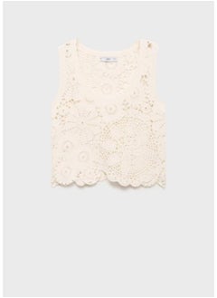 MANGO Crochet Top With Flowers  - Image 5