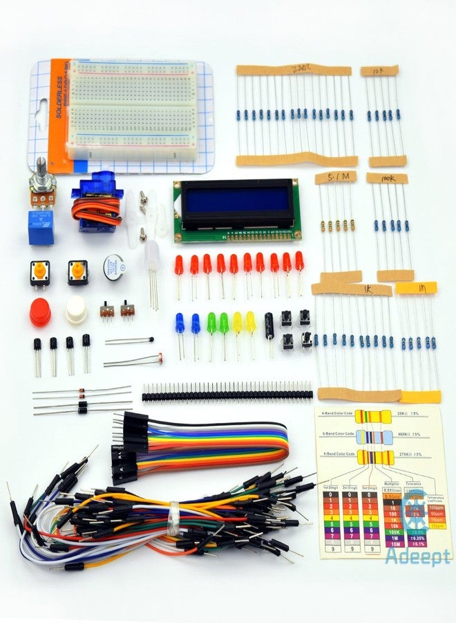 Adeept Project 1602 LCD Starter Kit Compatible with Arduino UNO R3 Mega2560 Nano Servo Relay LCD1602 Beginner/Starter Kit for Arduino with PDF Guidebook/User Manual - Image 2