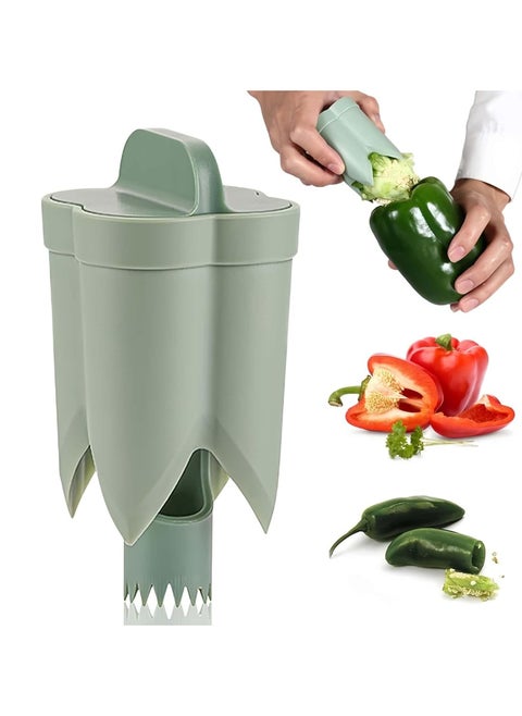 pepper seed corer remover 2 in 1 fruit pepper corer bell pepper corer seed remover tool pepper deseeder bell pepper corer tool pepper cutter for vegetables kitchen gadget