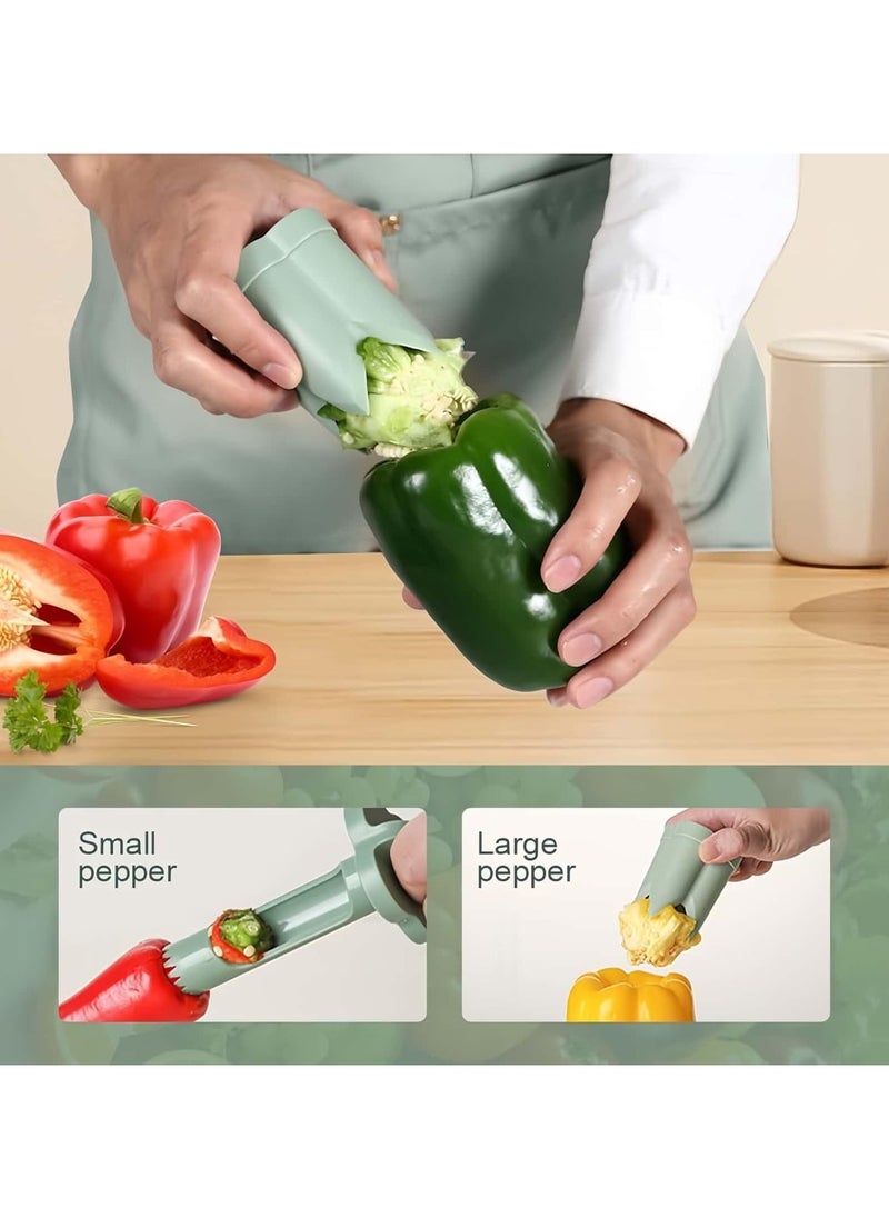 pepper seed corer remover 2 in 1 fruit pepper corer bell pepper corer seed remover tool pepper deseeder bell pepper corer tool pepper cutter for vegetables kitchen gadget
