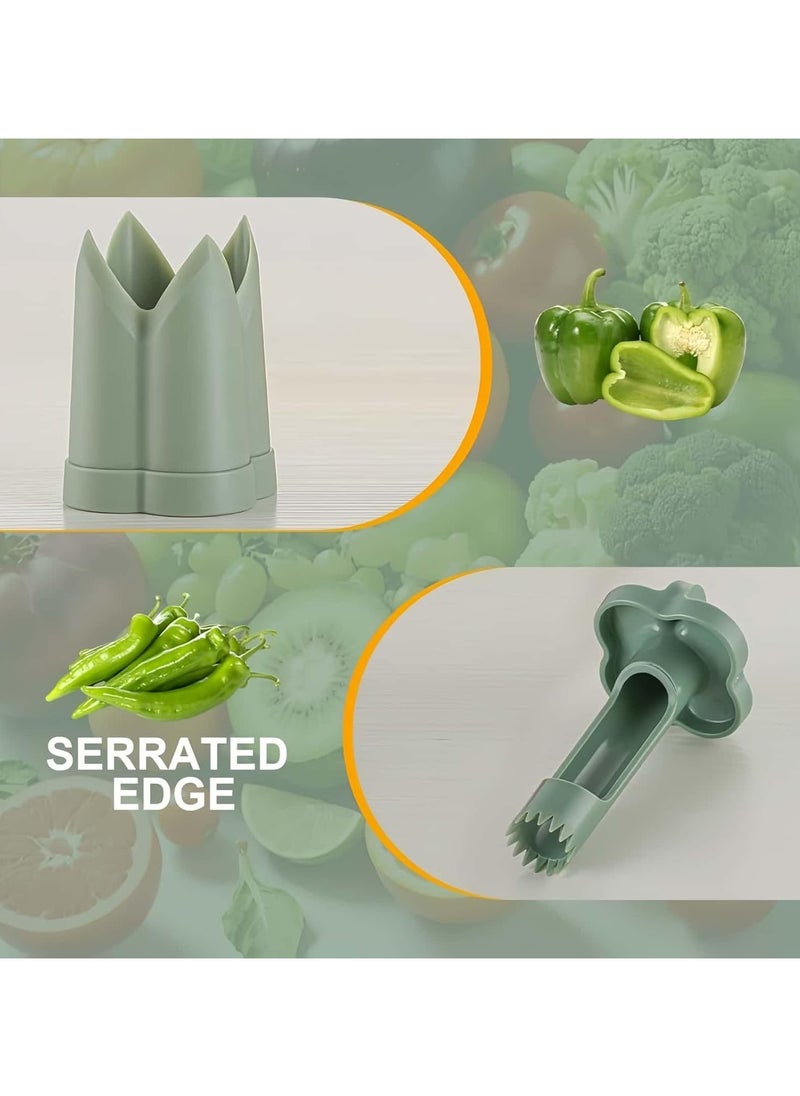 pepper seed corer remover 2 in 1 fruit pepper corer bell pepper corer seed remover tool pepper deseeder bell pepper corer tool pepper cutter for vegetables kitchen gadget