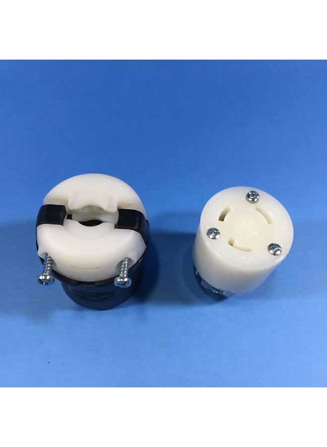 Hubbell HBL2613 Locking Devices, TwistLock, Industrial Grade, Female Connector Body, Screw Terminal, 30 amp, 125V, 2 Pole, 3 Wire Grounding, L5-30R, Black and White - Image 4