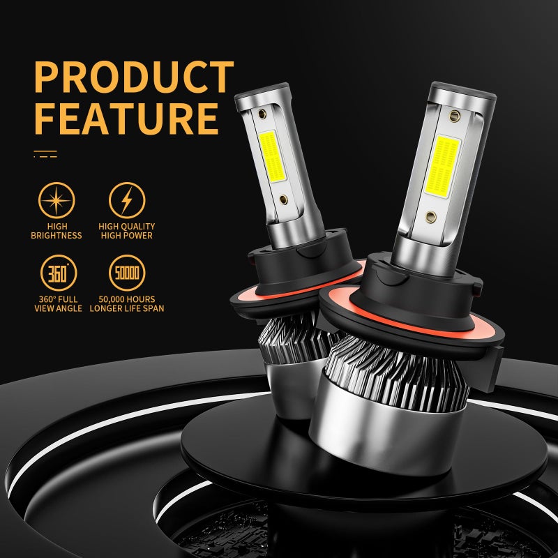 WISONDAP ð–§ðŸ£ðŸ¥/ðŸ«ðŸ¢ðŸ¢ðŸª Bulbs 6500K Cool White 60000LM 900% Brighter, Plug and Play IP68 Waterproof Off-Road Lights, Pack of 2 - Image 2