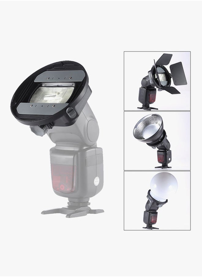 NIBEMINENT Universal Flash Speedlite Mount Adapter Bracket Accessories Black  - Image 4