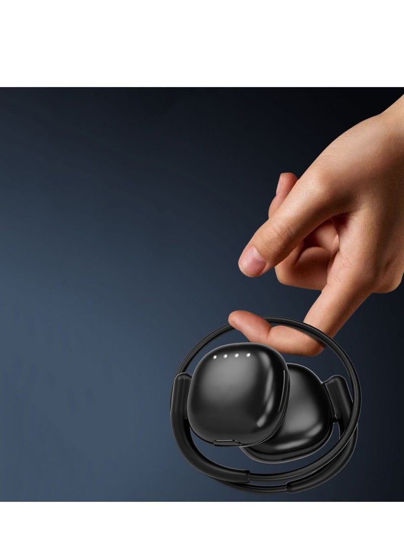 SYOSI Wireless Bluetooth 5.0 Headset On Ear Foldable Sports Bluetooth Headphones for PC Mac Game Travel Class Home Office Black - Image 5