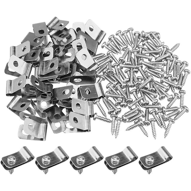 T Post Clips 100/200Pcs Wire Fence Clips Metal Livestock Clamps Aluminum Fasteners Mounting Heavy Duty Cage(100pcs) - Image 5