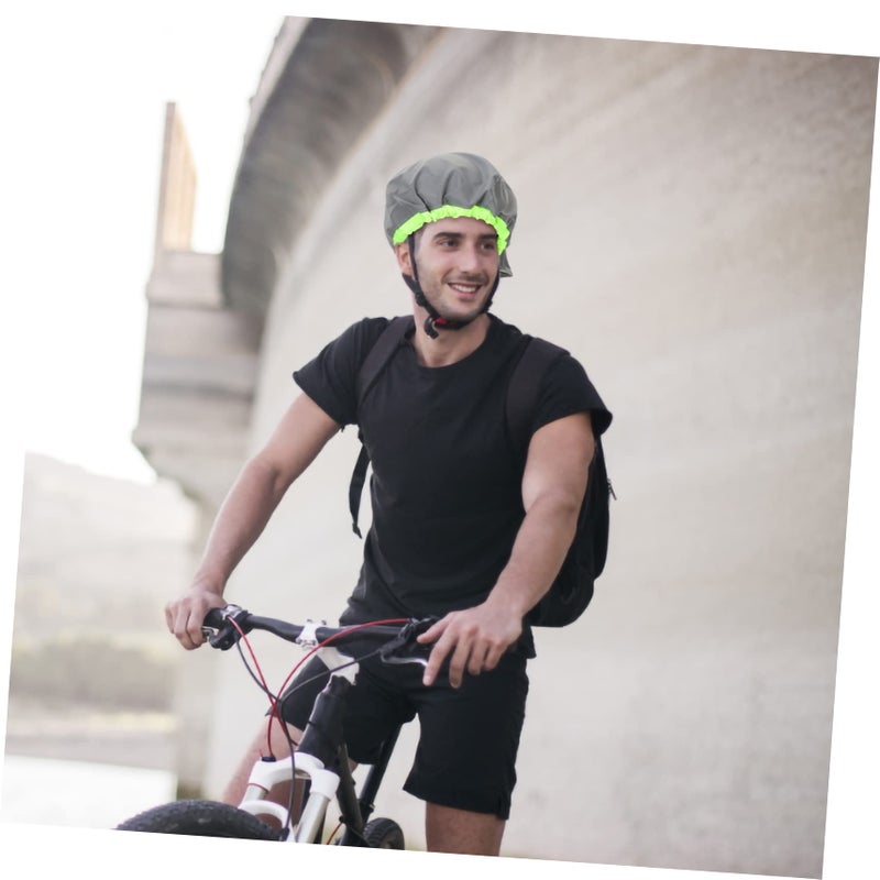 2 Pack Reflective Helmet Cover Protector Lightweight Design for Outdoor Cycling Safety - Image 3