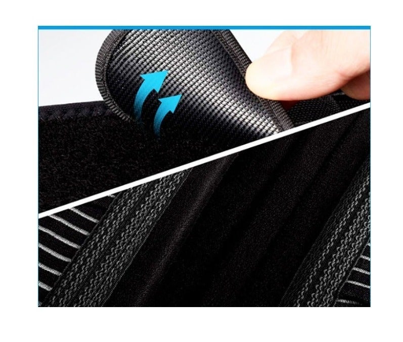 HASTE Steel Plate Back Support Belt - Lumbar Brace with Spring Stays - Breathable - Size S - Black - Image 5