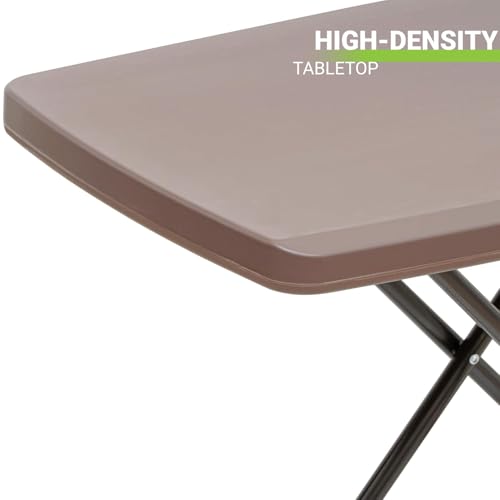 Livzing 2.5 Ft Lenght | Height Adjustable Folding Picnic Table | Heavy-Duty HDPE Plastic & Metal Frame | Foldable Patio Table | Portable Outdoor Camping Table for Garden, Travel, Parties - Image 5