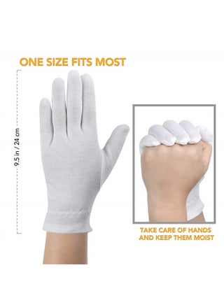 100% Cotton Gloves For Dry Hands | Moisturizing Overnight Gloves for Eczema & Psoriasis Treatment | Skin Spa Treatment for Women & Men | Washable & Reusable with Free Laundry Bag (5 Pairs) - pzsku/Z44CBD70286412737F1FBZ/45/_/1686802030/2bb8ffb3-495e-43fd-8f97-2bd48c3440cc