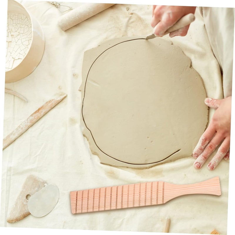 EXCEART 3pcs Mud Clay Modeling Board Wooden Pottery for Sculpting Texturing and Shaping Clay Natural Finish for Crafts Soap and Baking Pottery Tool - Image 3