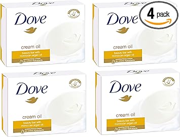 صابون دوف جوا كريم زيت 8 قطع 2x100جم 4 عبوات