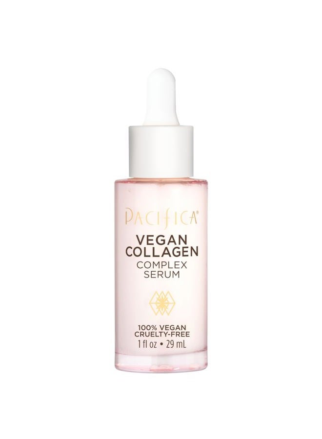 Pacifica Vegan Collagen Complex Face Serum Anti Aging Hydrating Serum w/Hyaluronic Acid for Plumping & Firming Collagen Boosting Facial Serum for Fine Lines & Wrinkles Clean Dermatologist Tested - Image 1