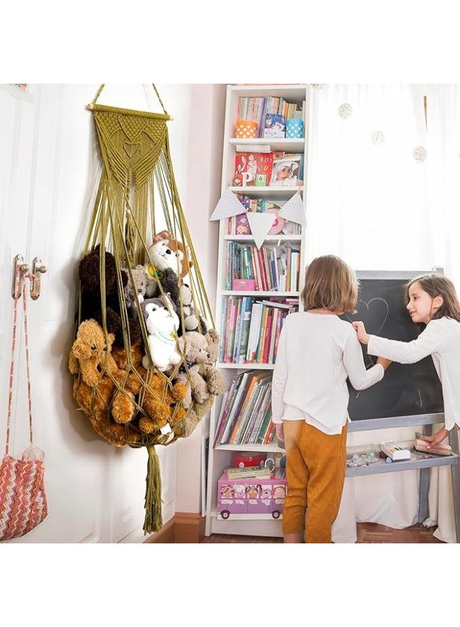 انتيكيانو شبكة حيوانات محشوة من امديرمي او ارجوحة شبكية للتعليق على الحائط لتخزين الالعاب - Image 2