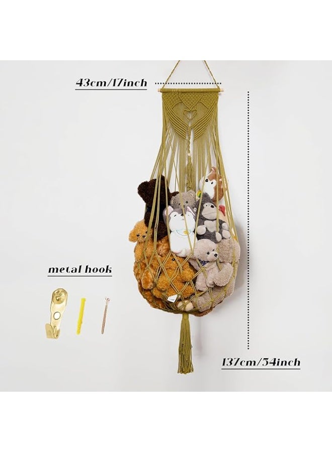 انتيكيانو شبكة حيوانات محشوة من امديرمي او ارجوحة شبكية للتعليق على الحائط لتخزين الالعاب - Image 5