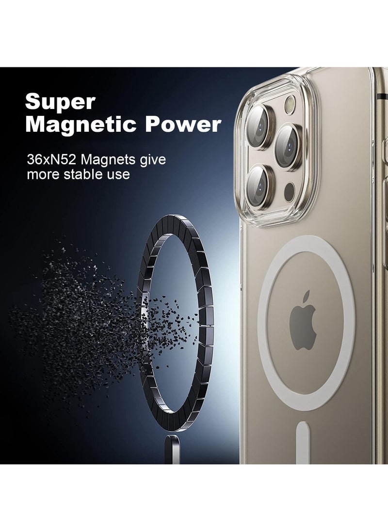 Denx - Package 3 in 1 For iPhone 13 Pro, Clear Case with Screen Protector & Lens Protector, Compatible with Magsafe, High-Grade Protection & Anti-Yellowing, Magnetic Case for iPhone 13 Pro, Transparent - Image 1