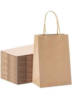 Ecoway Kraft Paper Bags - Pack Of 100 Craft Medium Paper Grocery Bags With Handles For Shopping, Party, Birthday, Wedding Gift, Retail, Merchandies Ecofreindly Reusable Brown (21X14X27 Cm) - pzsku/Z44CC0FCDEFAB8661F83EZ/45/_/1740467036/70209477-b62e-4c1b-958c-9dbe0d7d3b51