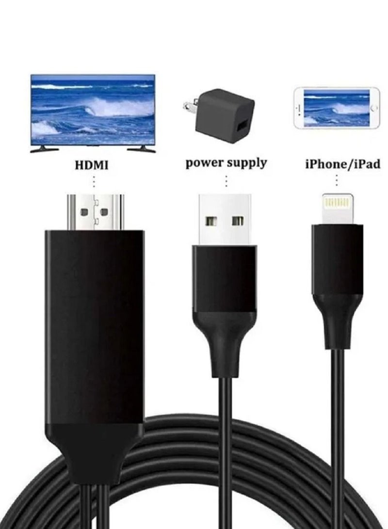 Go-Des 3-in-1 HDMI Cable to Multiple Type Cable, GD-8272, Black/Grey - Image 2