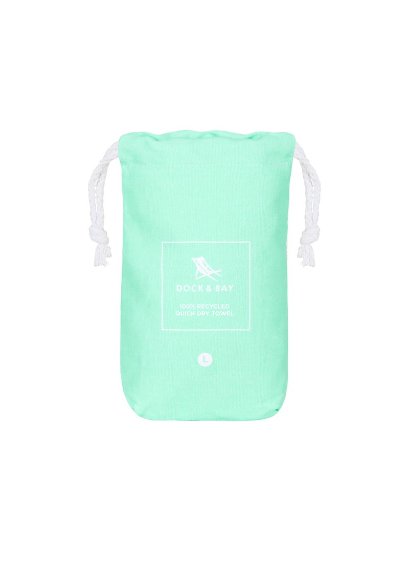 Dock & Bay Dock & Bay Beach Towel, Super Absorbent, Quick Dry, Sand Free, Compact & Lightweight, 100% Recycled Materials, Includes bag - Large (160x90cm) - RAINFOREST GREEN  - Image 5