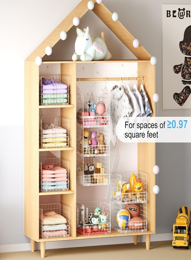 Sonyabecca 3-Tier Hanging Closet Organizer with 5 S Hooks, Closet Shelves for Clothes, Shoes, Handbags, Accessories, Hanging Basket, Closet Storage, Closet System, Closet Organizers and Storage - Image 5